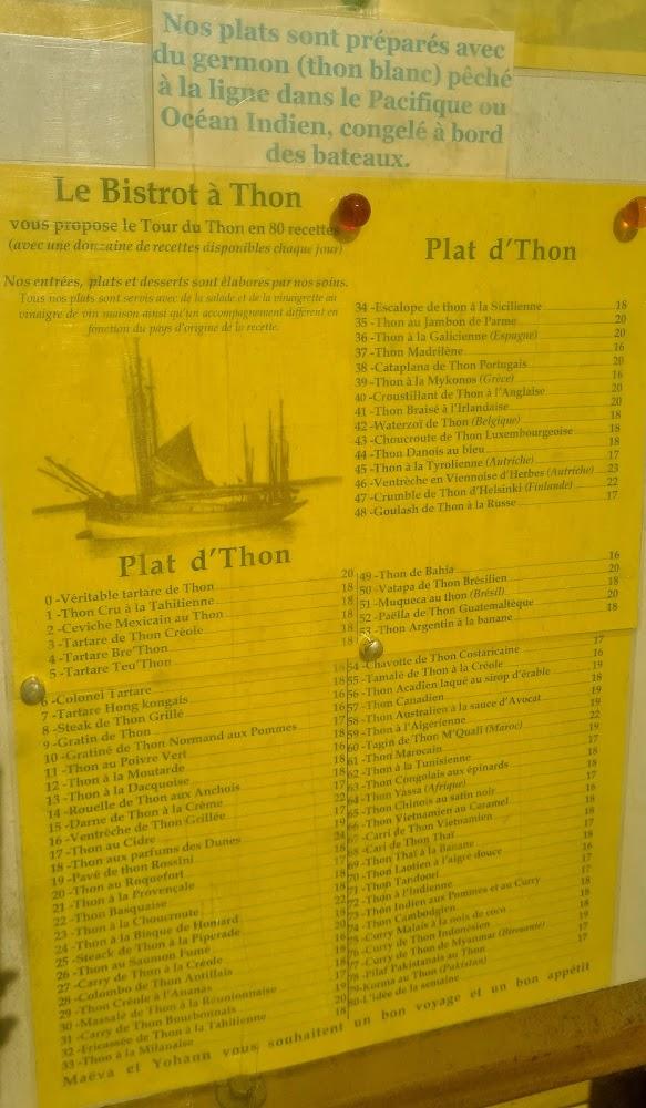 Bistrot à Thon ETEL - Menu Image 1